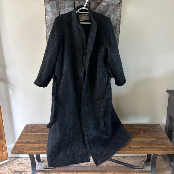 Women's Jaeger Vintage Long Mohair Jacket w/Belt - Picture 1 of 3